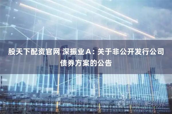 股天下配资官网 深振业Ａ: 关于非公开发行公司债券方案的公告